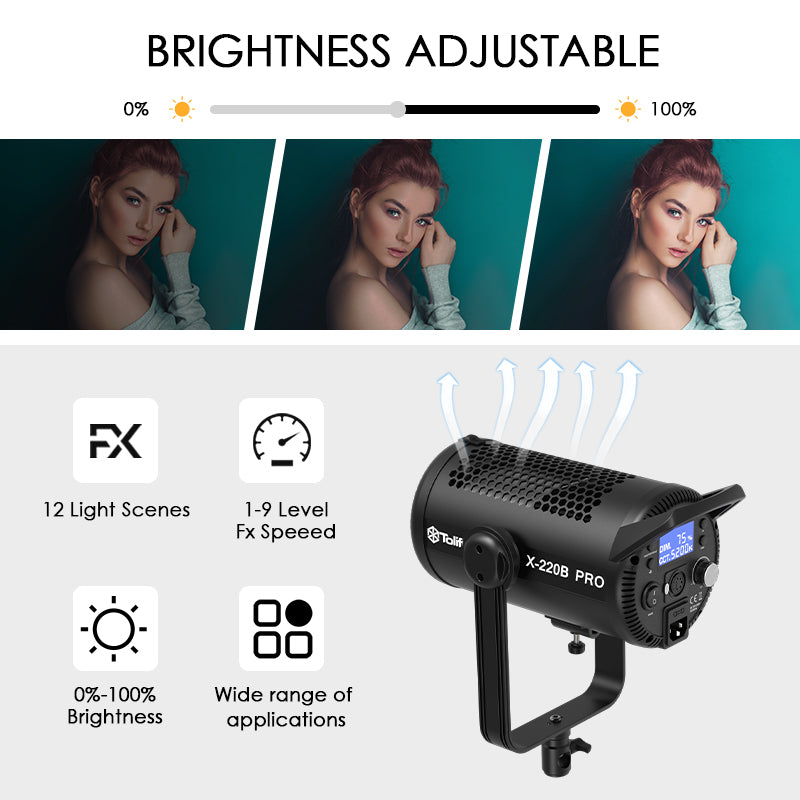 X-220B PRO Bi-Color LED Video Light
