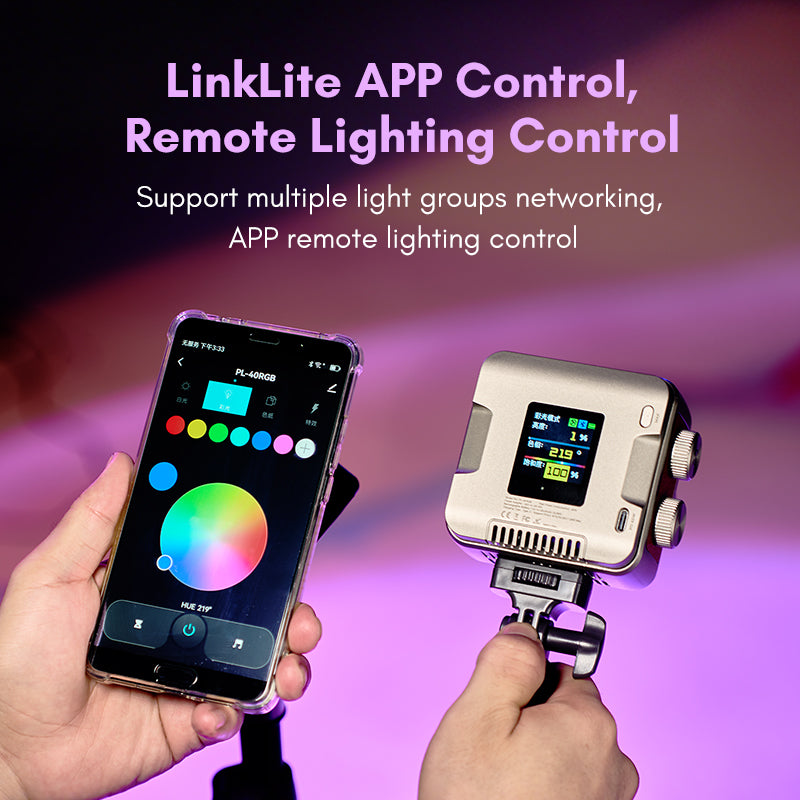Tolifo PL-40RGB COB LED Video Light – Pocket-Size RGBWW Creator Kit Including Lamp, Lens, Magnetic Barndoor, Dome Diffuser and Hardcase with App Control, Mini Bowens Mount & 20 FX Modes
