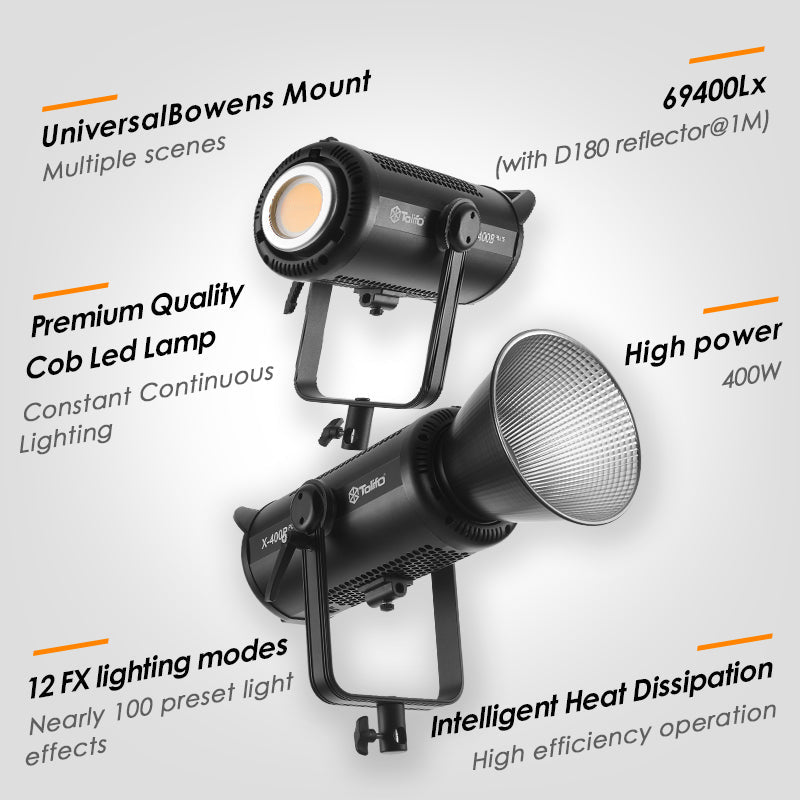 X - 400B Plus Bi - Color LED Video Light - tolifo led light