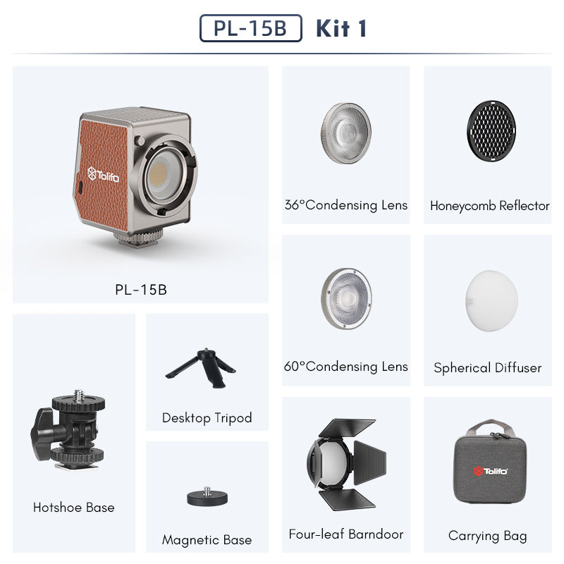 Tolifo PL-15B Portable 15W Bi-Color Pocket LED Light