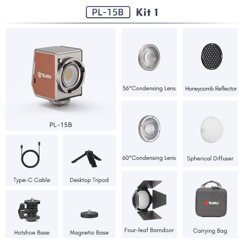 Tolifo PL-15B Portable 15W Bi-Color Pocket LED Light