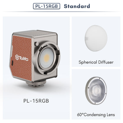 Tolifo PL-15RGB Portable 15W Full Color RGBWW LED Video Light