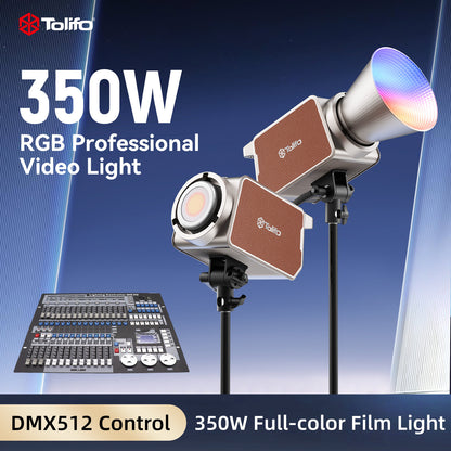 Tolifo PL-350RGB 350W Studio RGB COB LED Light for Film & Broadcasting
