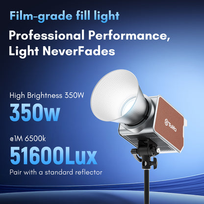 Tolifo PL-350RGB 350W Studio RGB COB LED Light for Film & Broadcasting