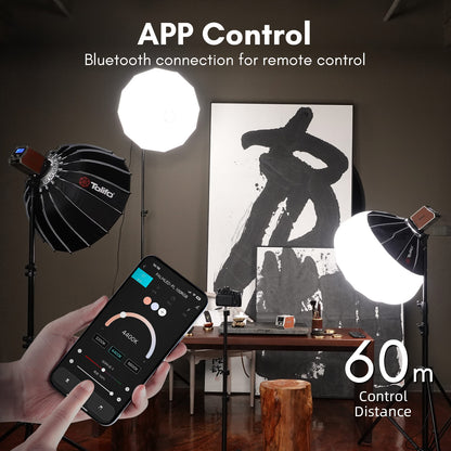 Tolifo PL-60B 60W Rechargeable PalmLED Video Light 2700-6500K Continuous Lighting