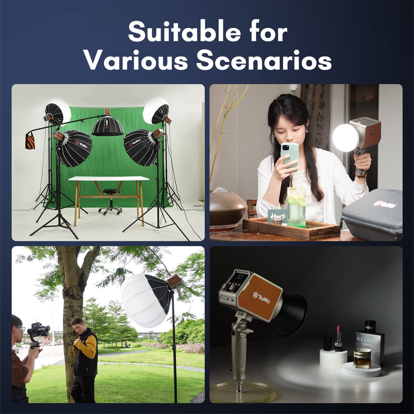 Tolifo PL-60B 60W Rechargeable PalmLED Video Light 2700-6500K Continuous Lighting