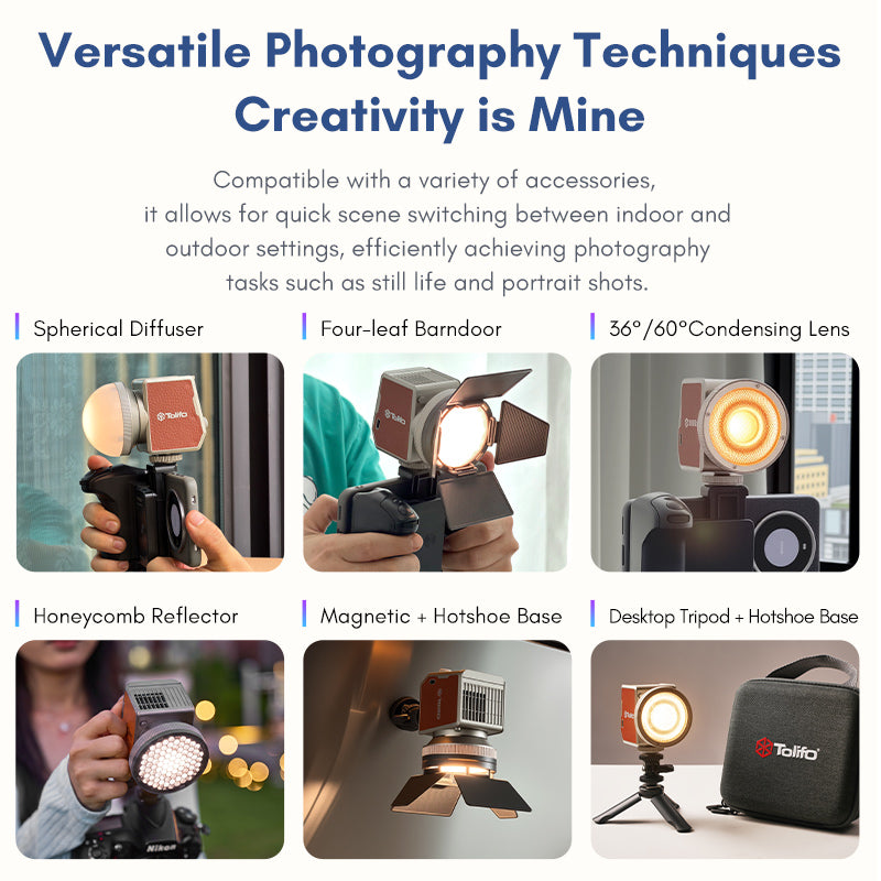 Tolifo PL-15RGB Portable 15W Full Color RGBWW LED Video Light