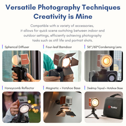 Tolifo PL-15RGB Portable 15W Full Color RGBWW LED Video Light