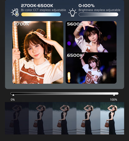 Tolifo PL-550B Professional 550W LED Video Light – Bi-Color 2700-6500K, CRI 96, Ultra Bright, DMX & App Control, Bowens Mount