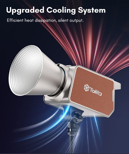 Tolifo PL-550B Professional 550W LED Video Light – Bi-Color 2700-6500K, CRI 96, Ultra Bright, DMX & App Control, Bowens Mount