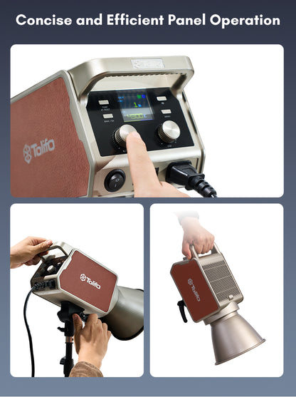 Tolifo PL-550B Professional 550W LED Video Light – Bi-Color 2700-6500K, CRI 96, Ultra Bright, DMX & App Control, Bowens Mount