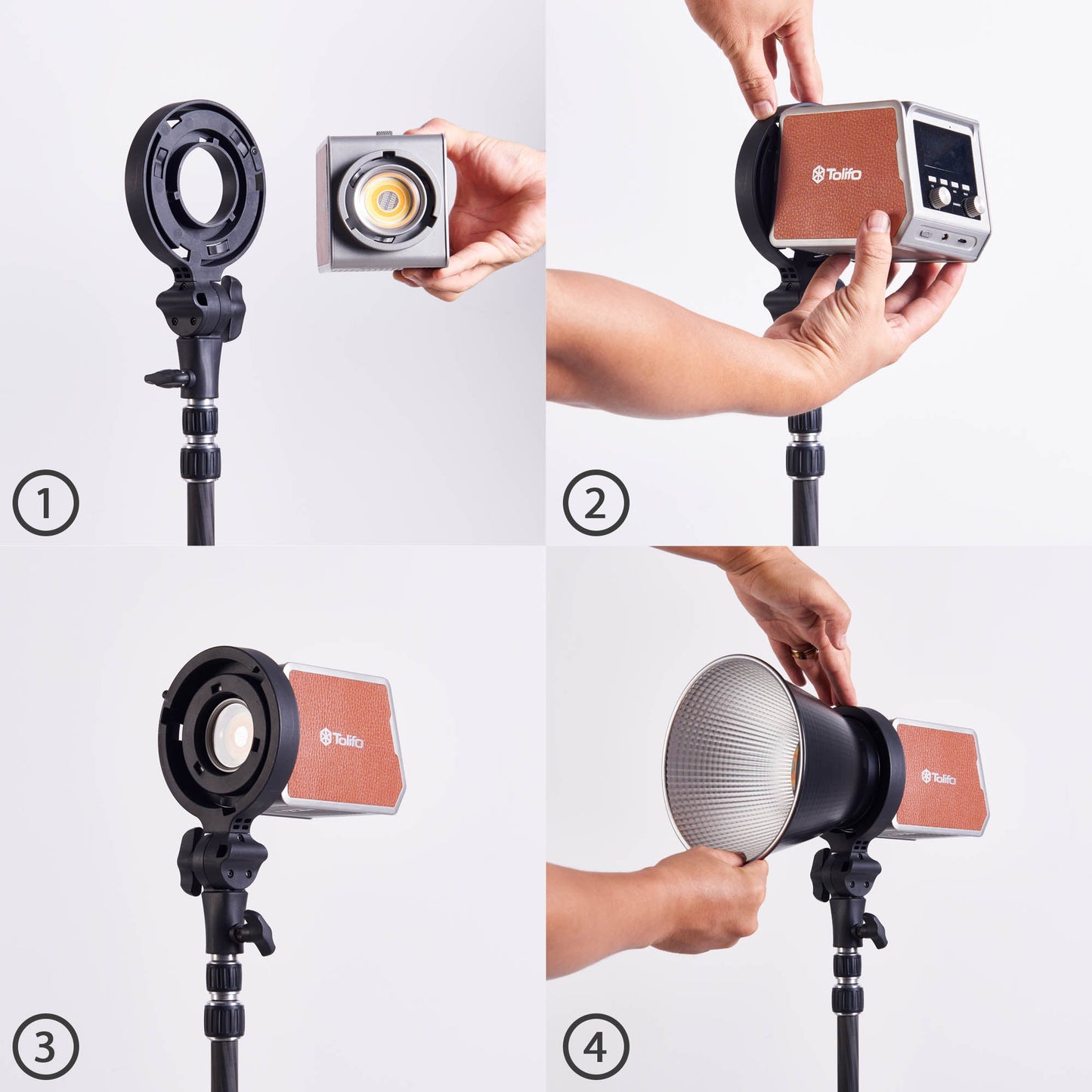 Bowens Mount Adapter for PL Series Light - tolifo led light