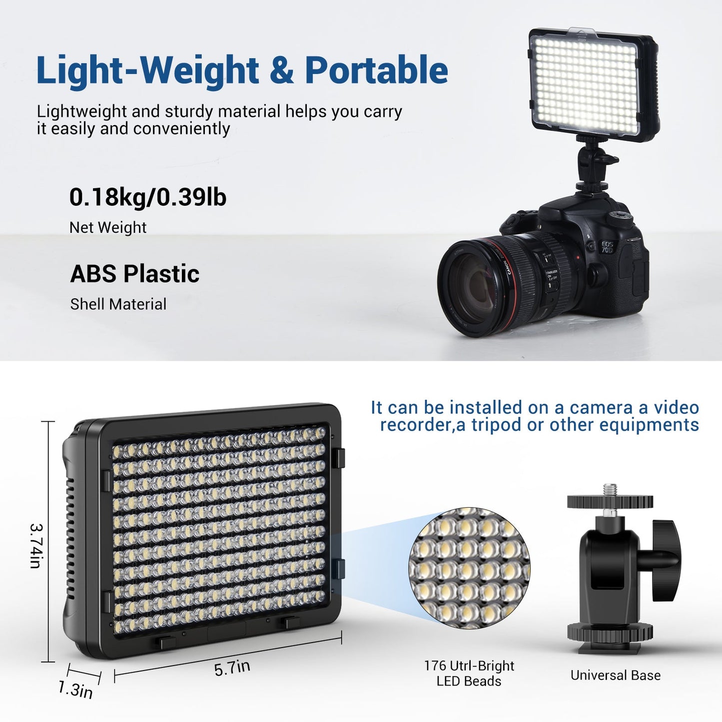 PT - 176S LED Video Light - tolifo led light