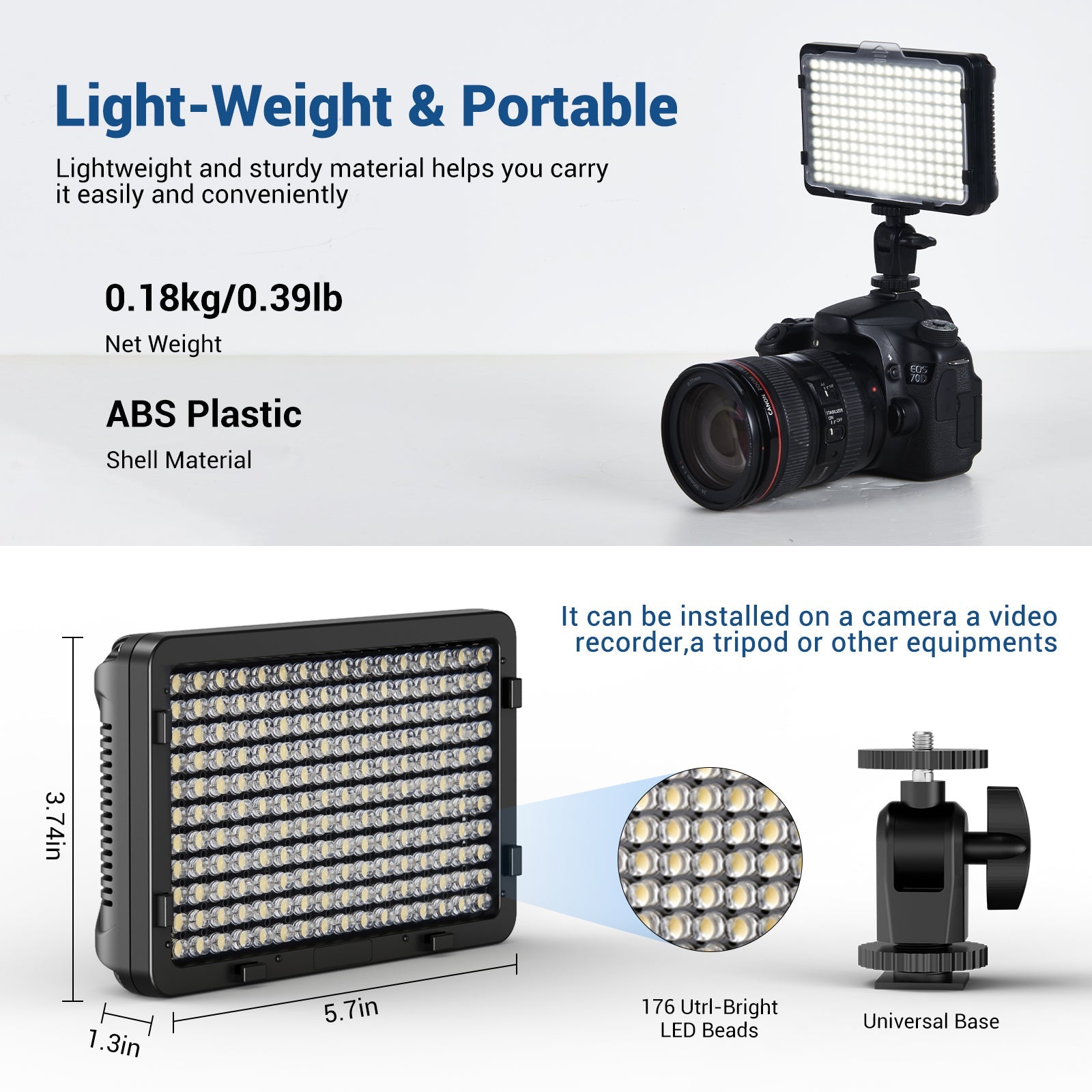 PT - 176S LED Video Light - tolifo led light