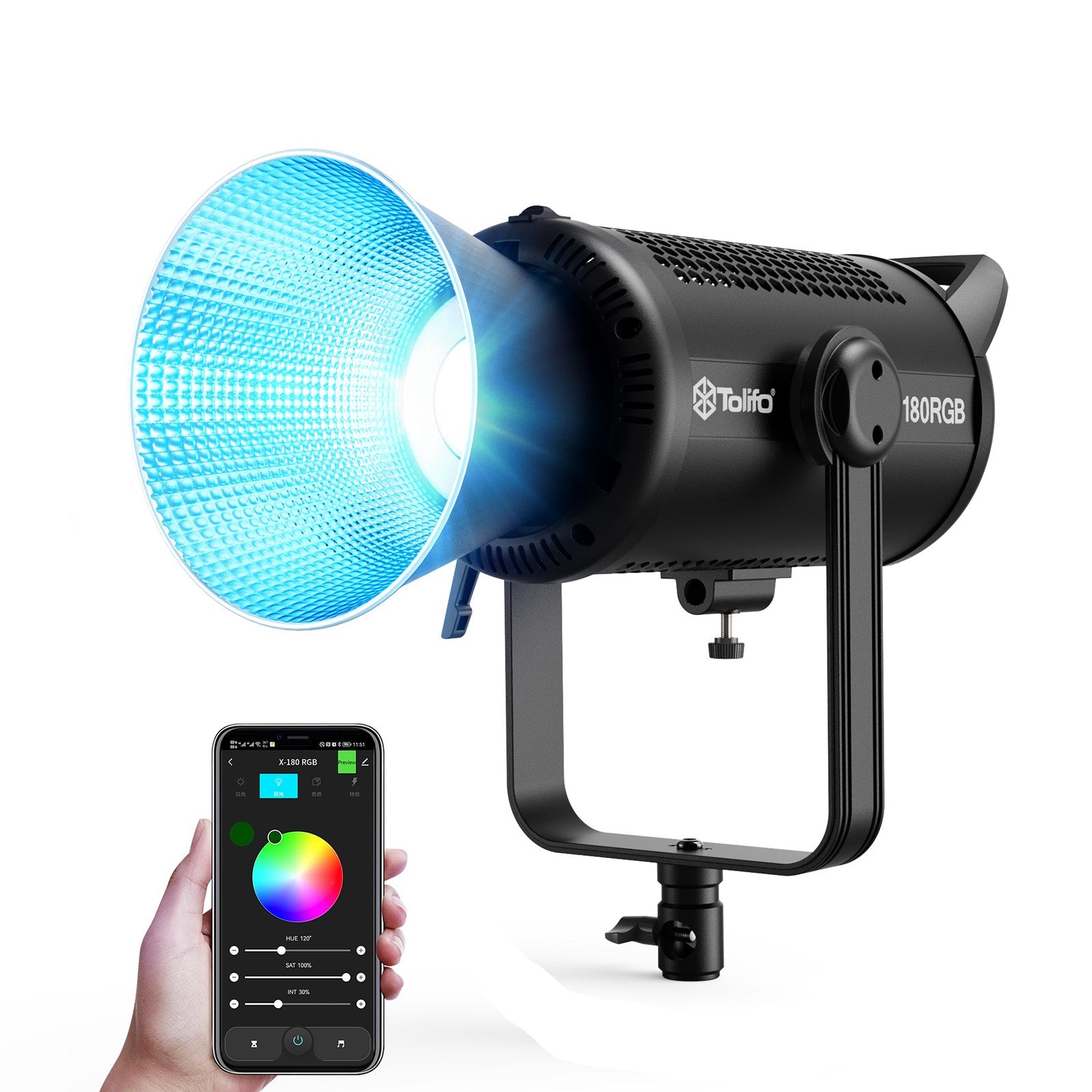 X-180RGB COB LED Video Light
