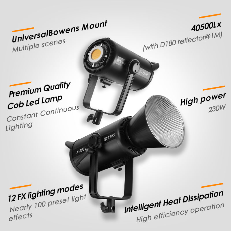 X - 220B Bi - Color LED Video Light - tolifo led light