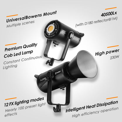 X - 220B Bi - Color LED Video Light - tolifo led light
