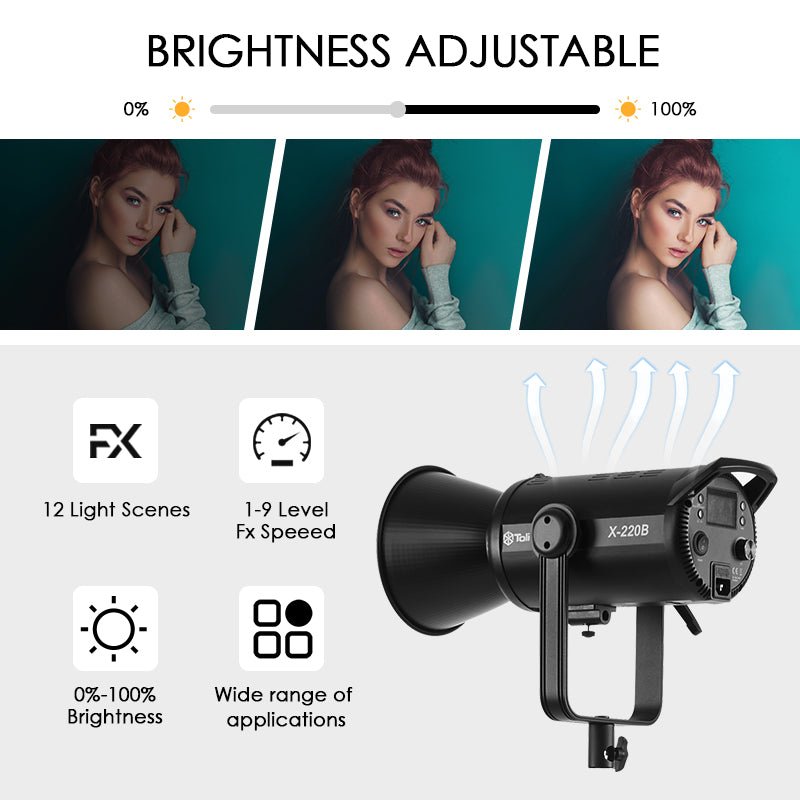 X - 220B Bi - Color LED Video Light - tolifo led light