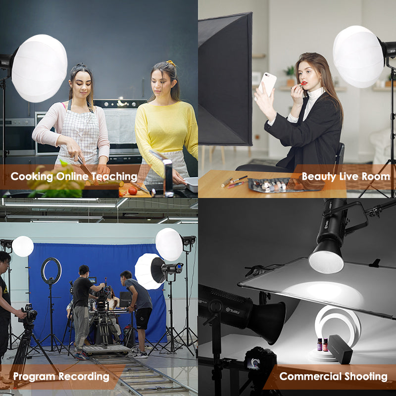 Tolifo X-400B Plus 400W Bi-Color Professional LED Video Light Studio Continuous Lighting for Film Shooting with App & DMX Control